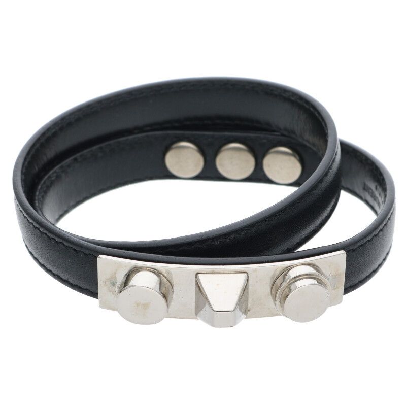 Saint Laurent Paris Studded Design Leather Bracelet Men's