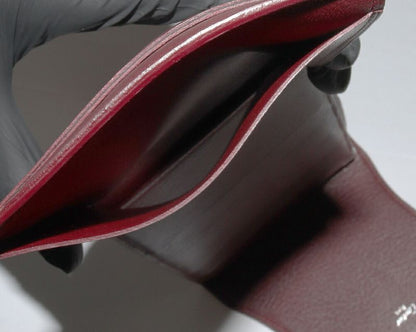 Cartier Bifold Billfold Without Coin Purse Trifold Billfold Cabochon Lined Calf