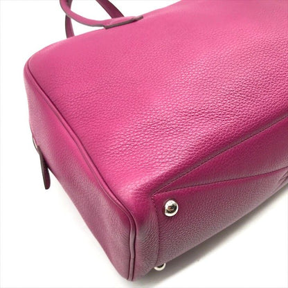 Hermes Victoria 35 Taurillon Clemence Leather Hand Boston Bag Purple Ladie