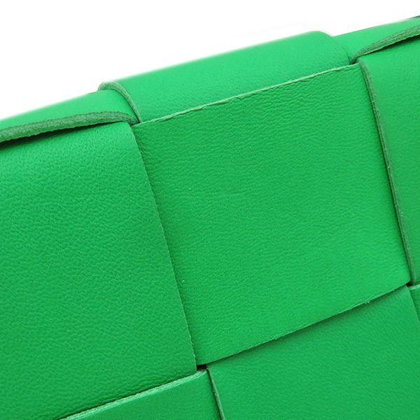 Bottega Veneta Shoulder Bag Candy Cassette Maxi Intrecciato Lambskin Green Gold