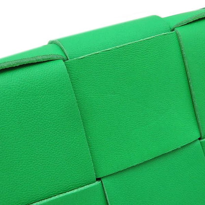 Bottega Veneta Shoulder Bag Candy Cassette Maxi Intrecciato Lambskin Green Gold