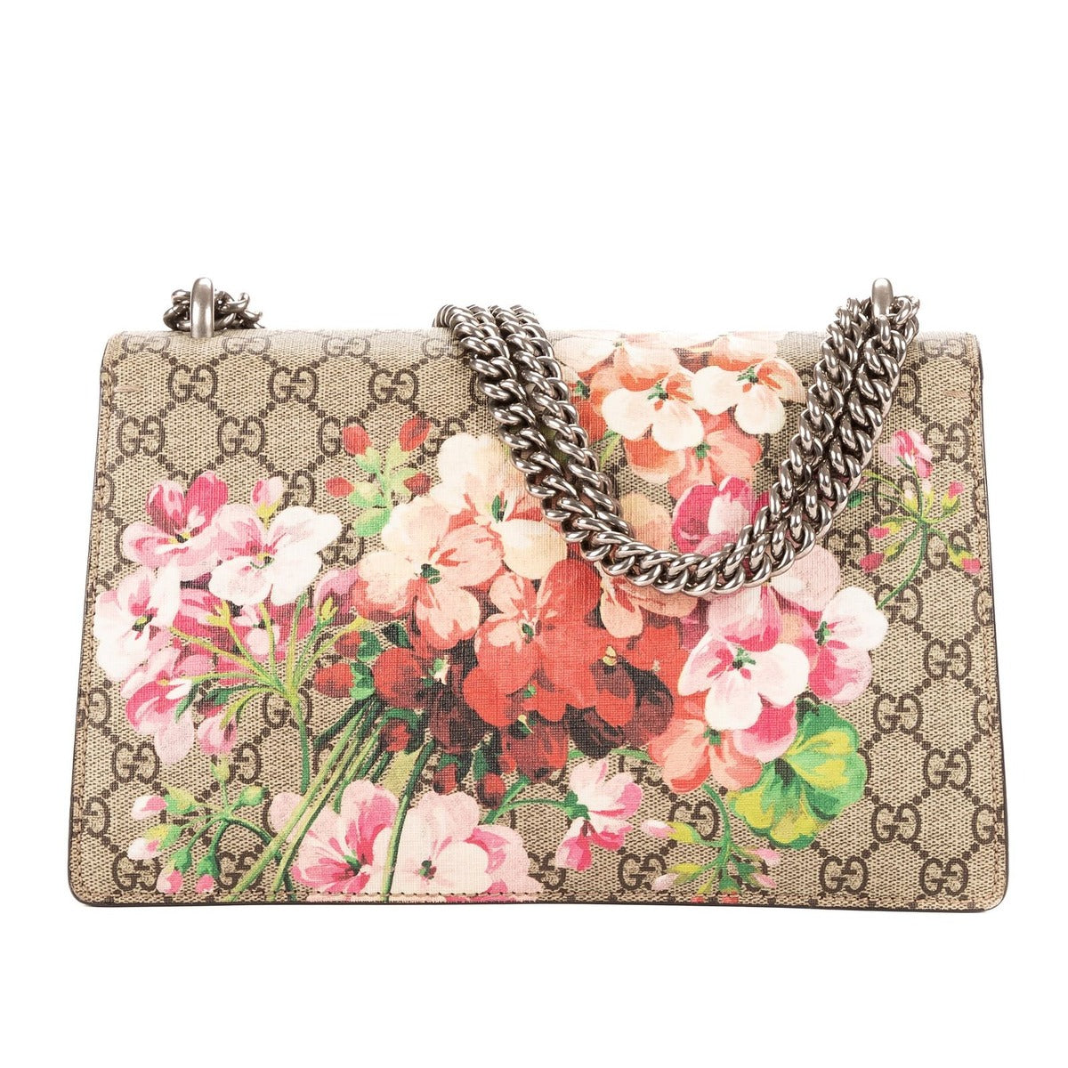 Gucci Blooms Dionysus Beige Burgundy Supreme Canvas Shoulder Bag — view 5