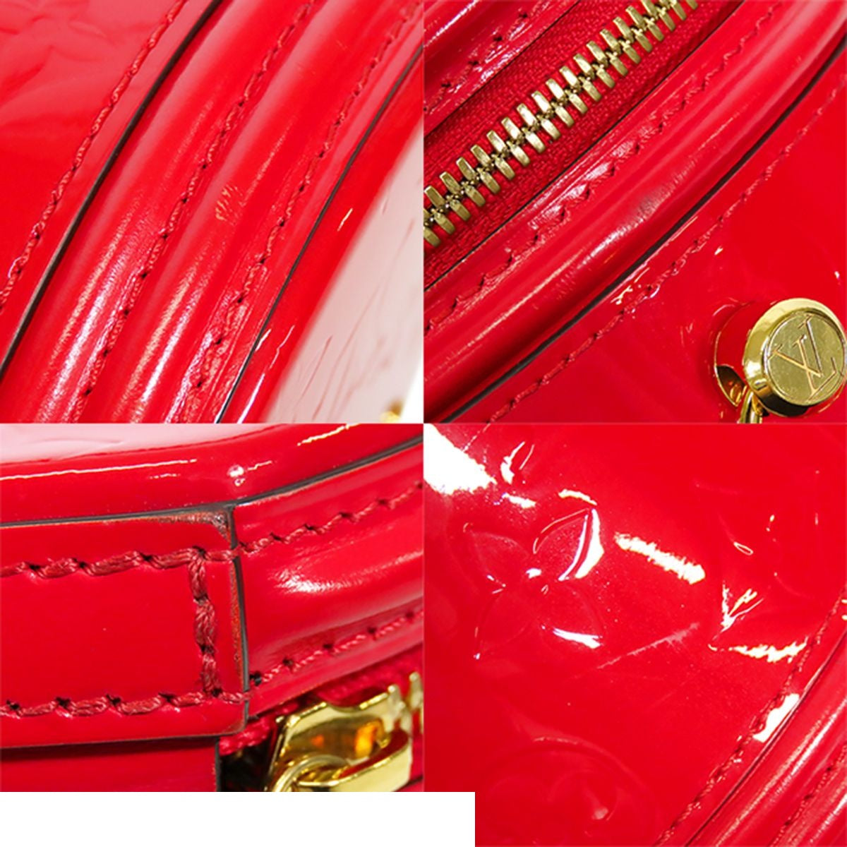Louis Vuitton Cannes PM Rouge Red Monogram Vernis 2-Way Shoulder Bag — view 5