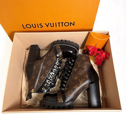 Louis Vuitton Short Boots Monogram Star Trail Ankle 37.5