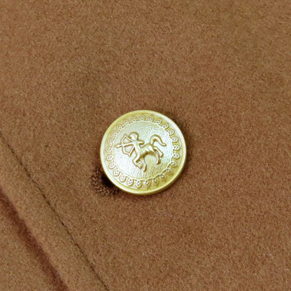 Gucci 728446 100% Cashmere Snake Embroidery Gold Button Single Breasted Coat