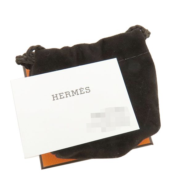 Hermes Glove Holder Rival Vorswith Metal Gold Silver Hardware Brown [box