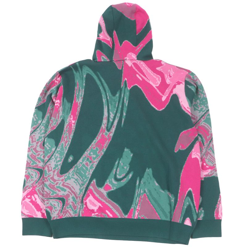 Louis Vuitton 2023 100% Cotton Graphic Logo Marble Pullover Hoodie Green XL