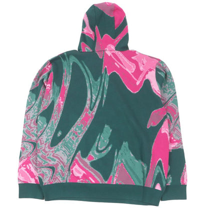 Louis Vuitton 2023 100% Cotton Graphic Logo Marble Pullover Hoodie Green XL