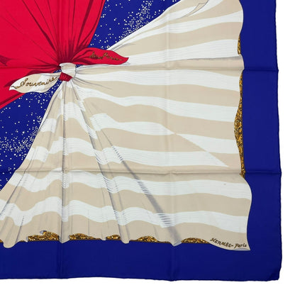 Hermes Scarf Silk Carre 90 Souvenirs de Paris Memories of Eiffel Tower — view 5