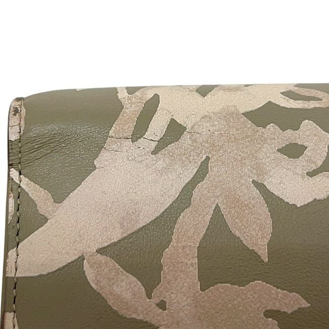 Saint Laurent Bifold Wallet Khaki Green Beige 396307 Billfold