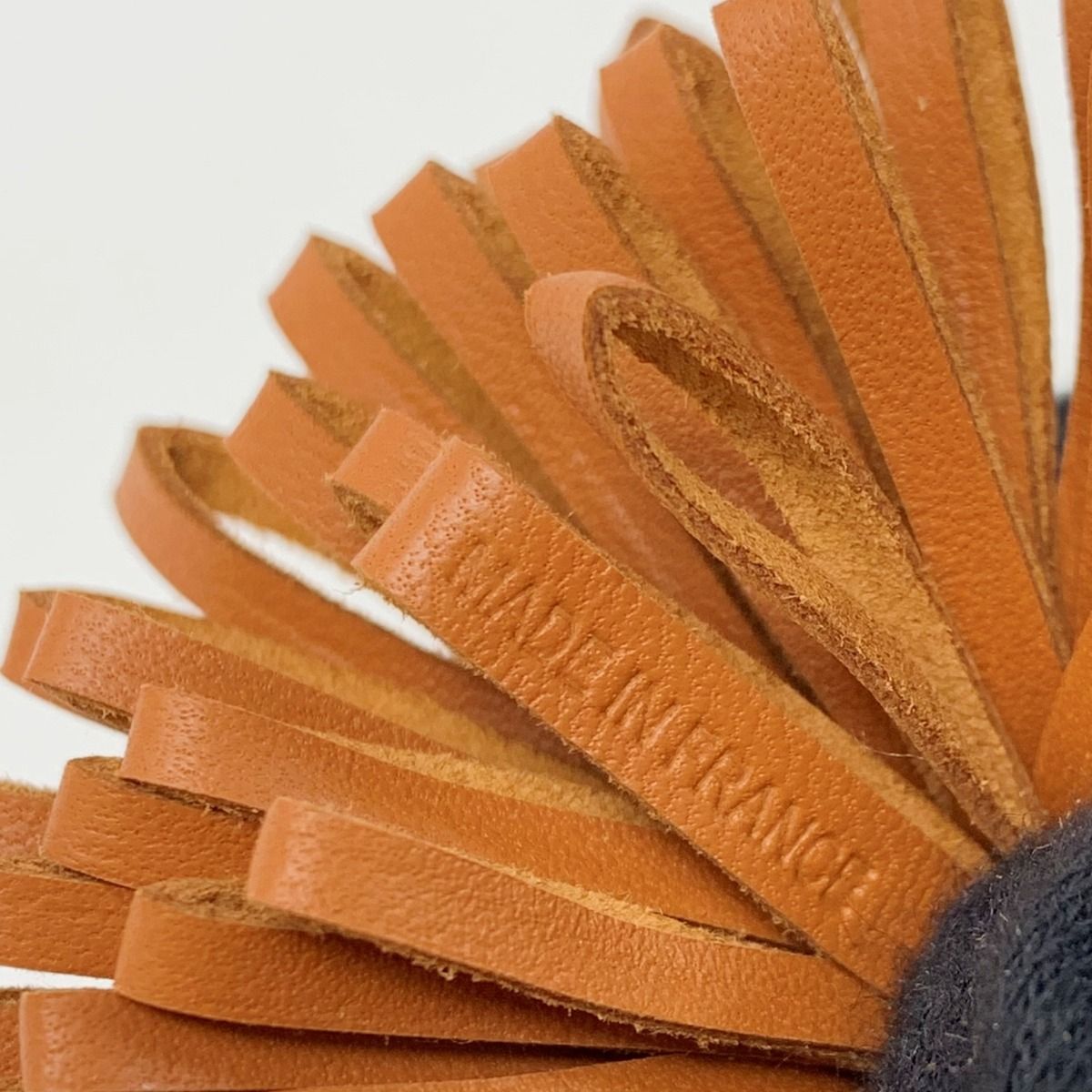 Hermes Carmen Unodos Brown/yellow Key Holder Charm Women's Silver Hardware