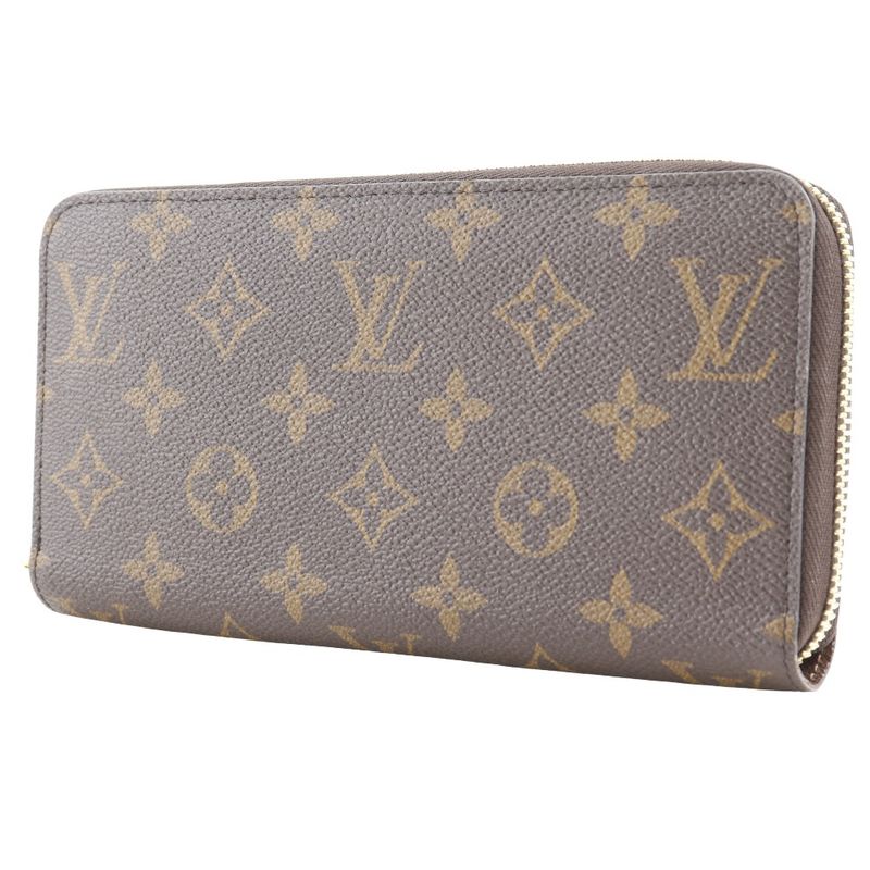 Louis Vuitton Zippy Wallet M42616 Monogram Canvas Brown Unisex Long Wallet