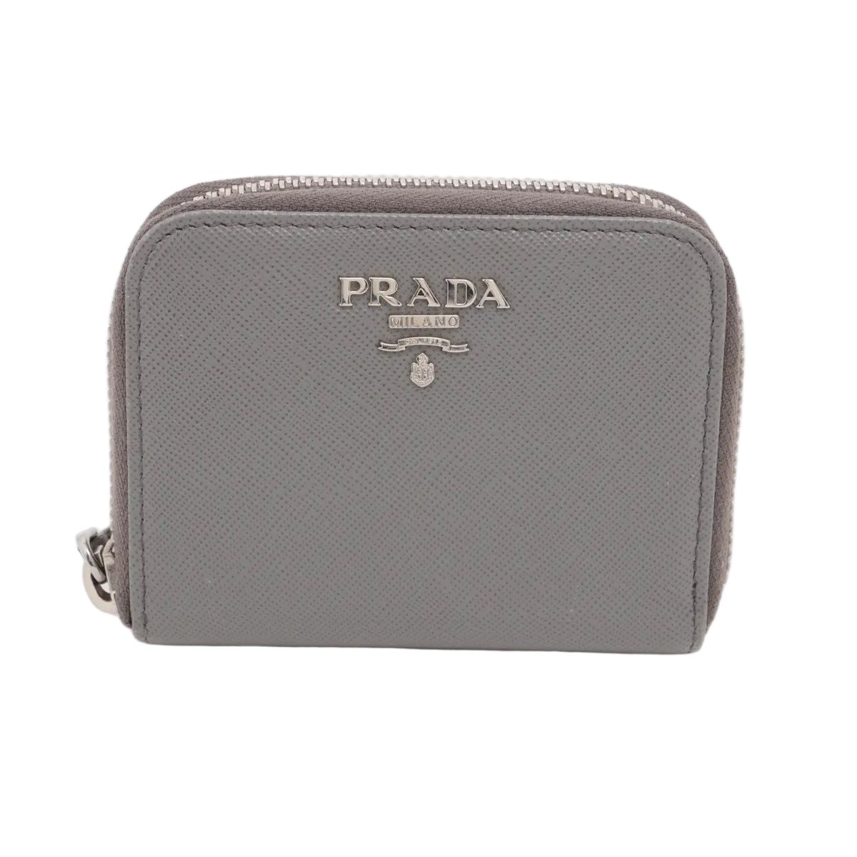 Prada Saffiano Leather Triangle Coin Purse