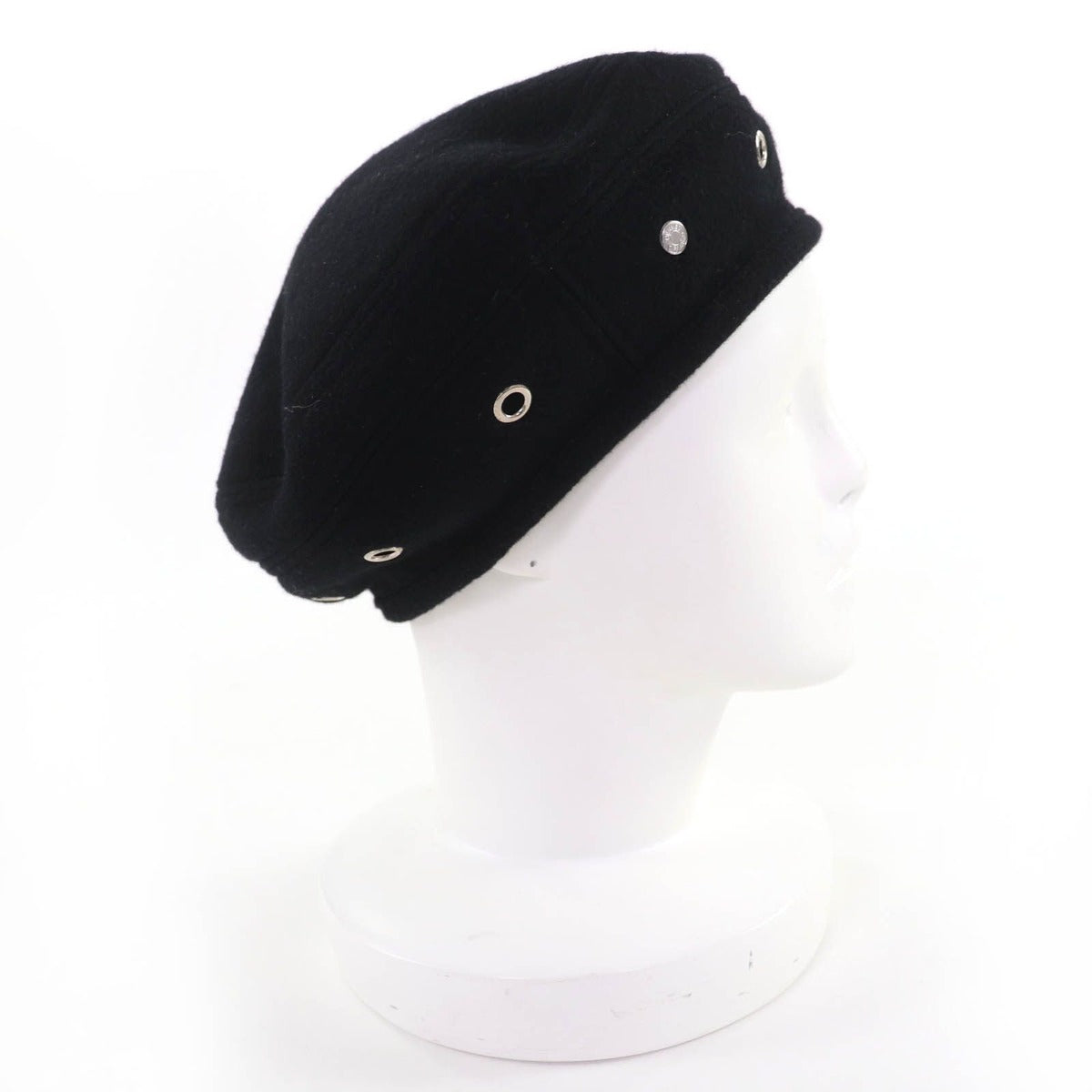 Hermes Santo Honore Cashmere Silver Series Beret Hat — view 5
