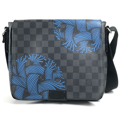 Louis Vuitton Shoulder Bag District PM N41714 Damier Graphite Canvas Black