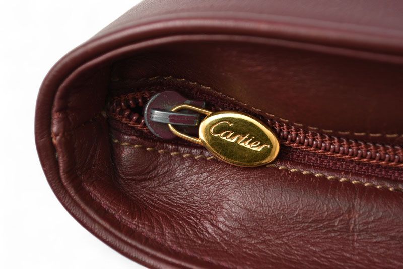 Cartier Tote Bag Must Line Cartier Bag Vintage Leather Bordeaux