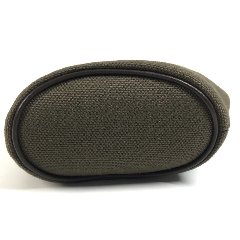 Hermes Pouch Dog Treat Pouch H800617ekaa Leather / Coated Canvas Khaki / Foo