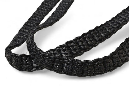 Prada Tote Prada Bag Logo Raffia Cago Black White 1bg393