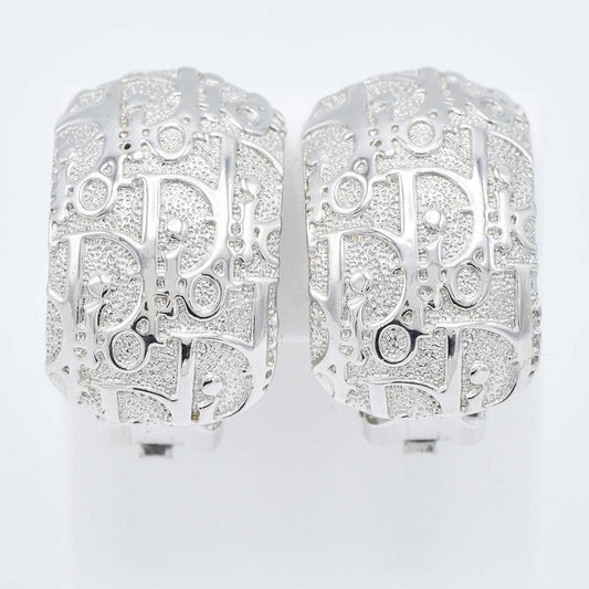Christian DIOR Earring Trotter Silver Color Accessories Ladies With Box H1744