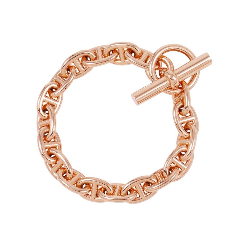 Hermes Bracelet Chaine D'ancre PM 18 Links 18K Pink Gold
