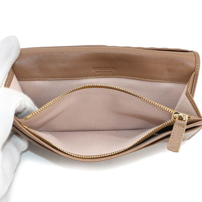 Bulgari Bvlgari Bulgari BF Long Wallet Leather Brown 33625 Gold Hardware Long