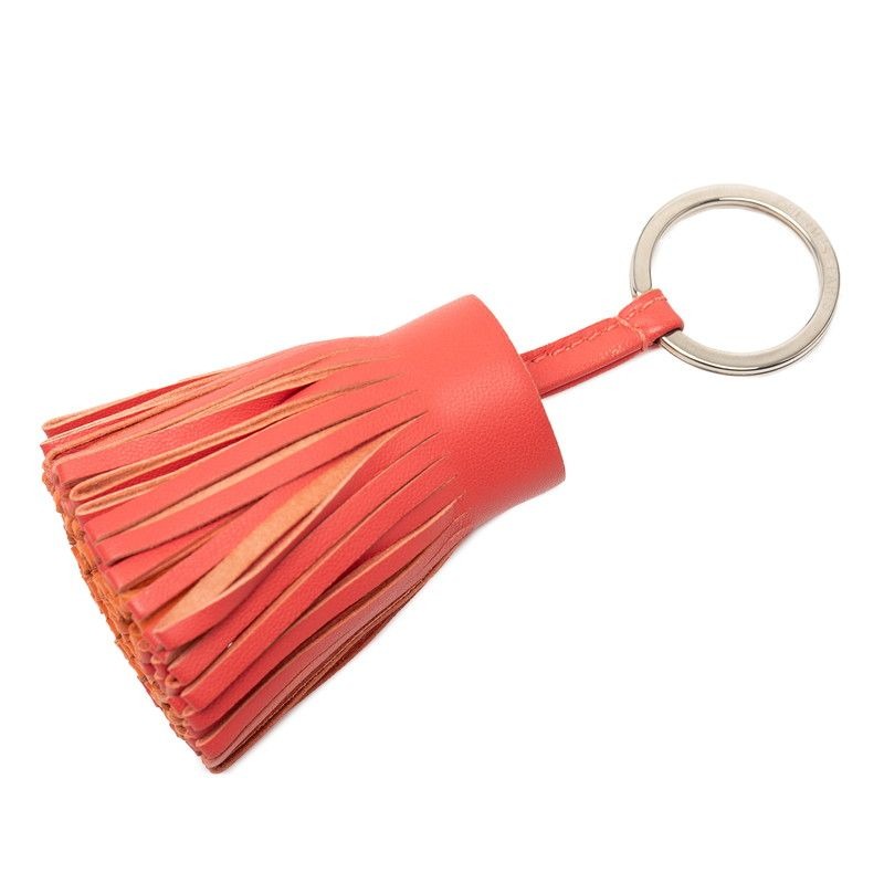 Hermes Carmen Bag Charm Key Holder Pink Agneau Milo