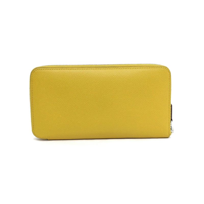 Hermes Azap Long Silk-in Joan Ambre D Engraved Epson Long Wallet