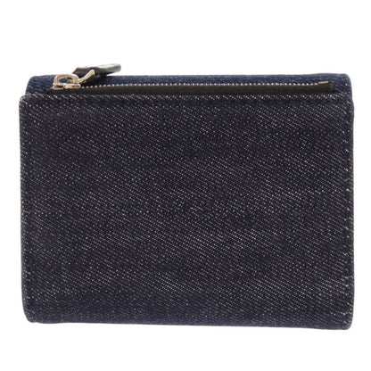 Bulgari Clip Denim Blue Trifold Wallet 1905 Bvlgari