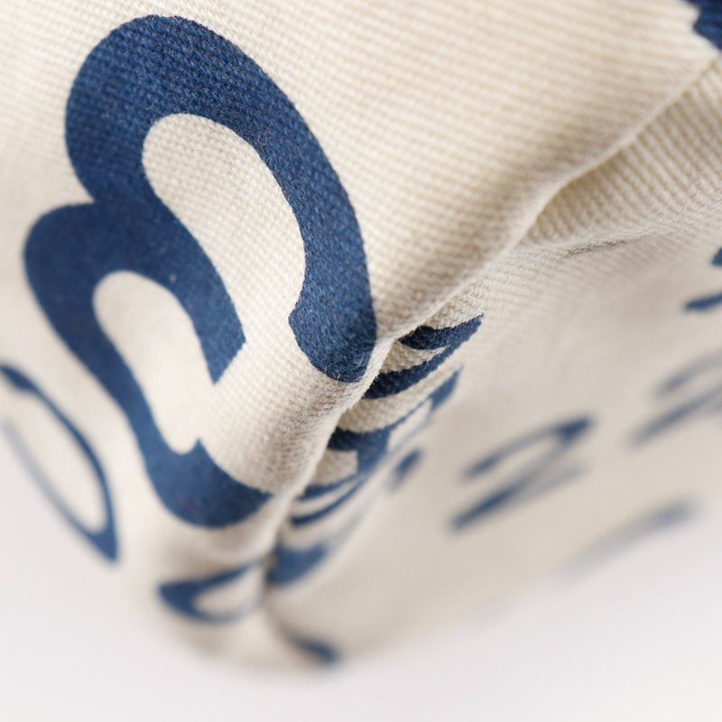 Chanel Beach Bag Vichy Line Logo Cotton White Women's Shoulder Bag