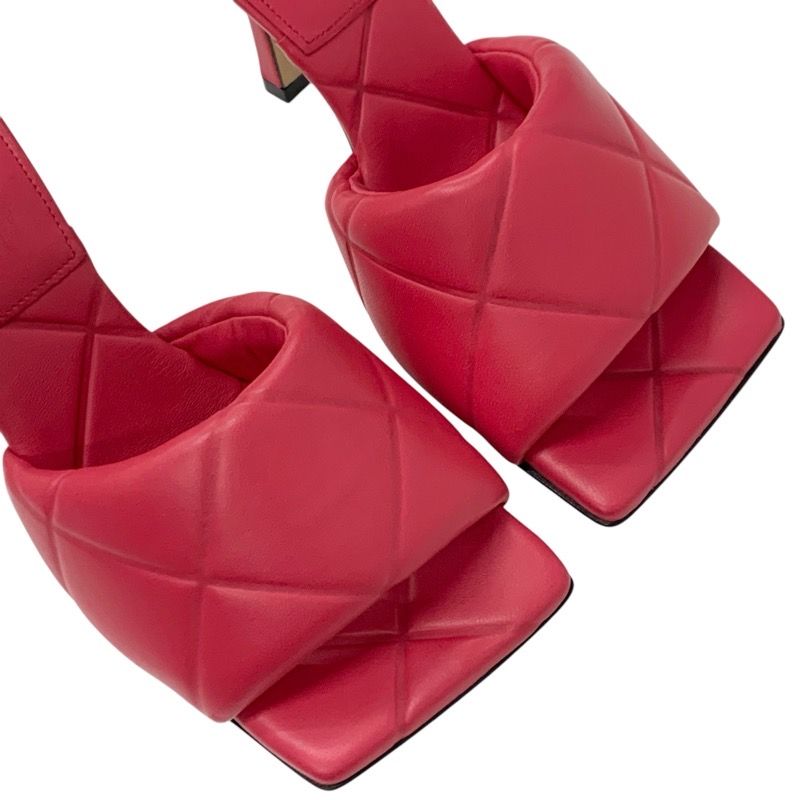 Bottega Veneta Lido Sandals Shoes Leather Pink Intrecciato Mules