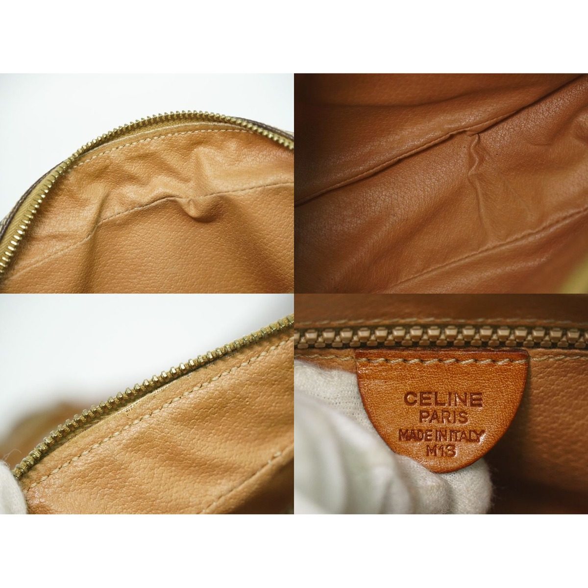 Celine Macadam Shoulder Bag Pochette Brown — view 9