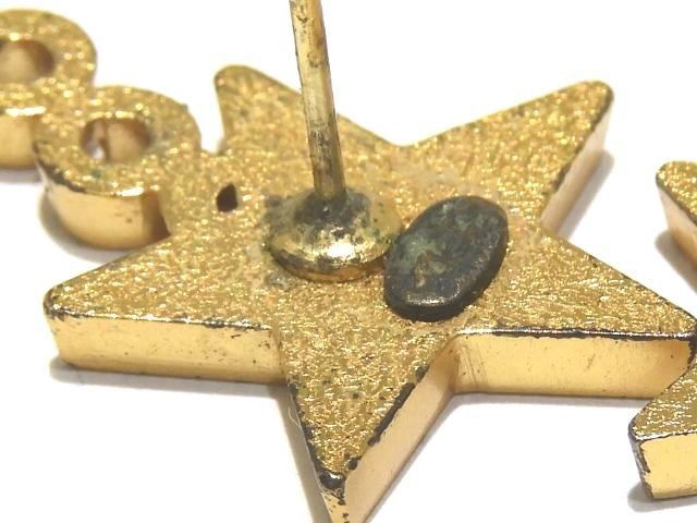 Chanel Earrings COCO Star Motif Black × Gold Ladies 01P Coco Accessories ▼7D