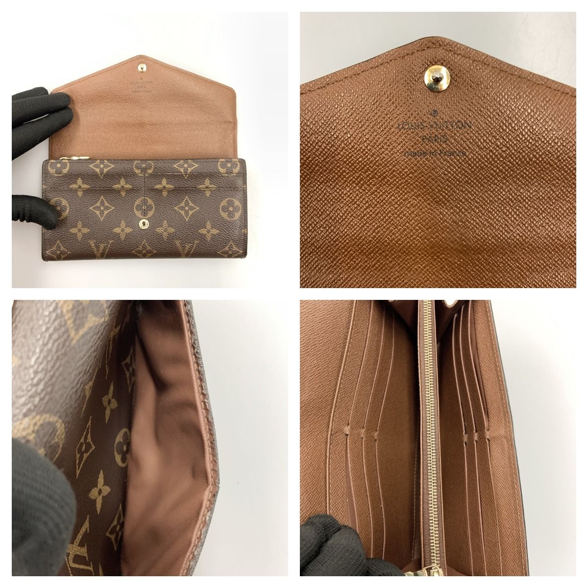 Louis Vuitton Monogram Portefeuille Sara Bifold Long Wallet M60531 Brown