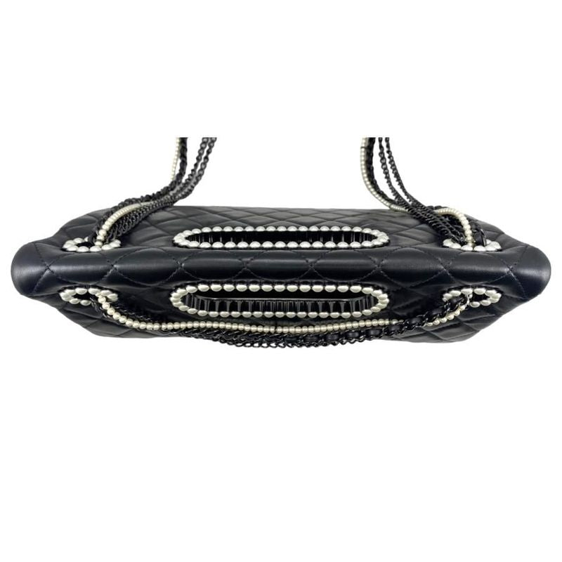 Chanel Pearl Flap Bag Shoulder Bag Handbag Black 2023-24aw (Fall/winter) Black