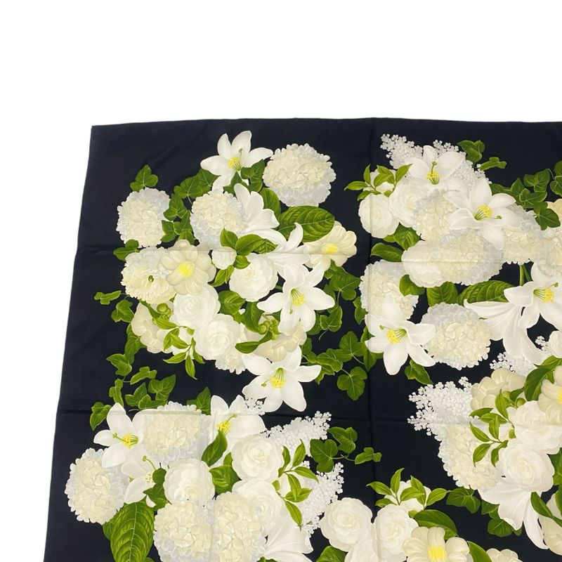 Chanel Large Scarf Silk Cashmere Black 95x95cm (37.40in)