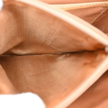 Celine Shoulder Bag Macadam Pattern Beige Leather 68ka750