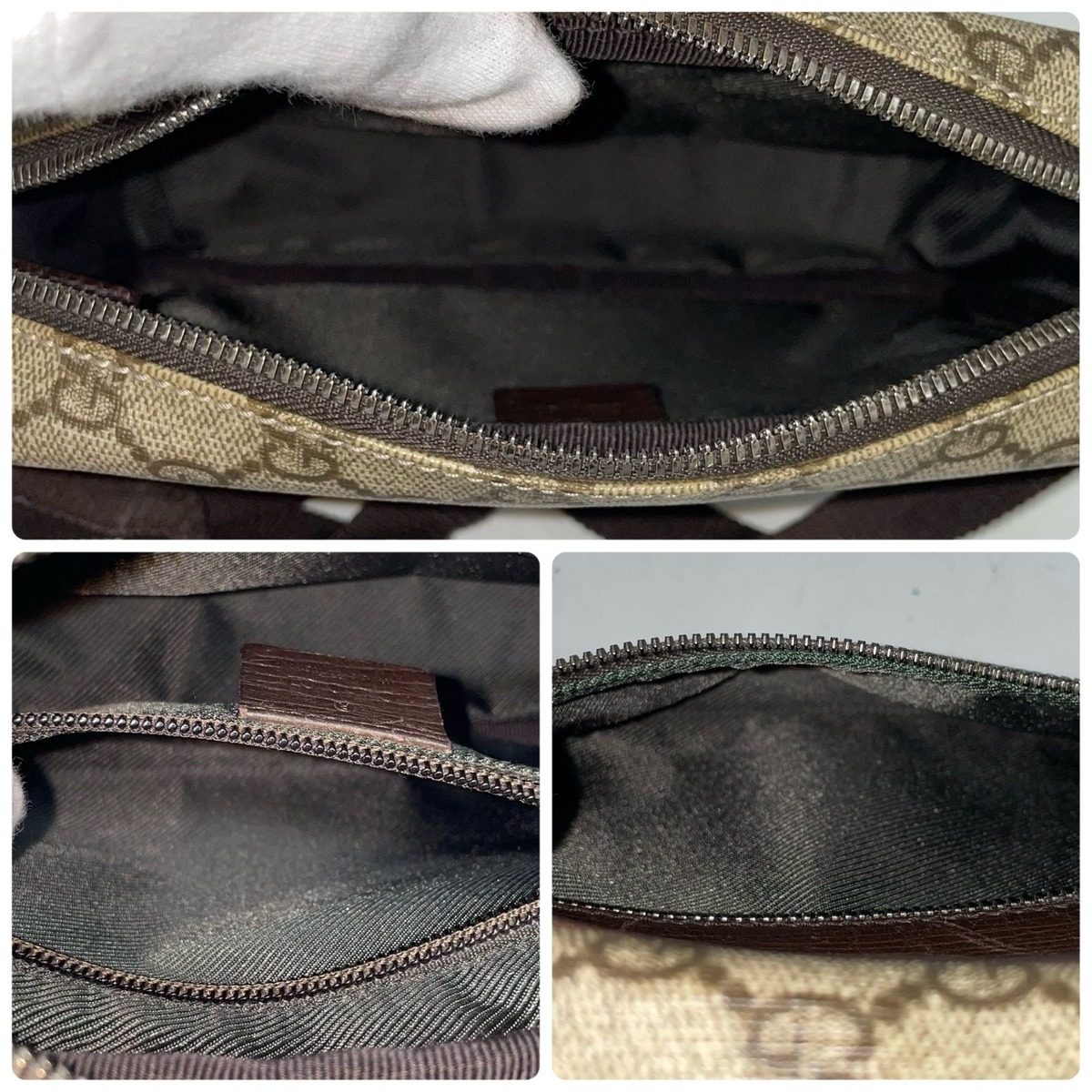 Gucci GG Spree Shoulder Bag Beige Dark Brown Compact — view 10