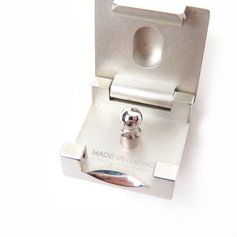 Hermes Medor Infini Dubretour Bracelet Leather Silver Hardware Bangle Purple T3