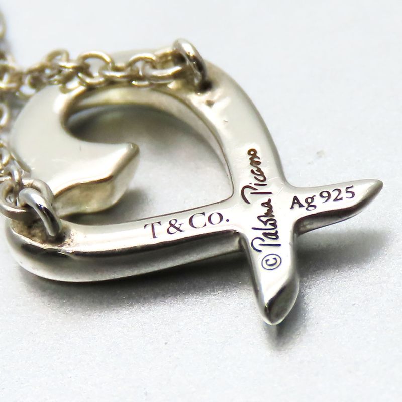 Tiffany & Co Necklace Mini Loving Heart 925 Silver Approx 1.5g Silver Paloma