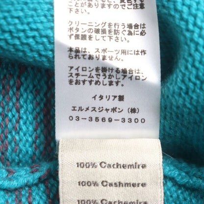 Hermes 22SS 100% Cashmere Gradient V-neck Knit Cardigan Pinkish Blue S Made In