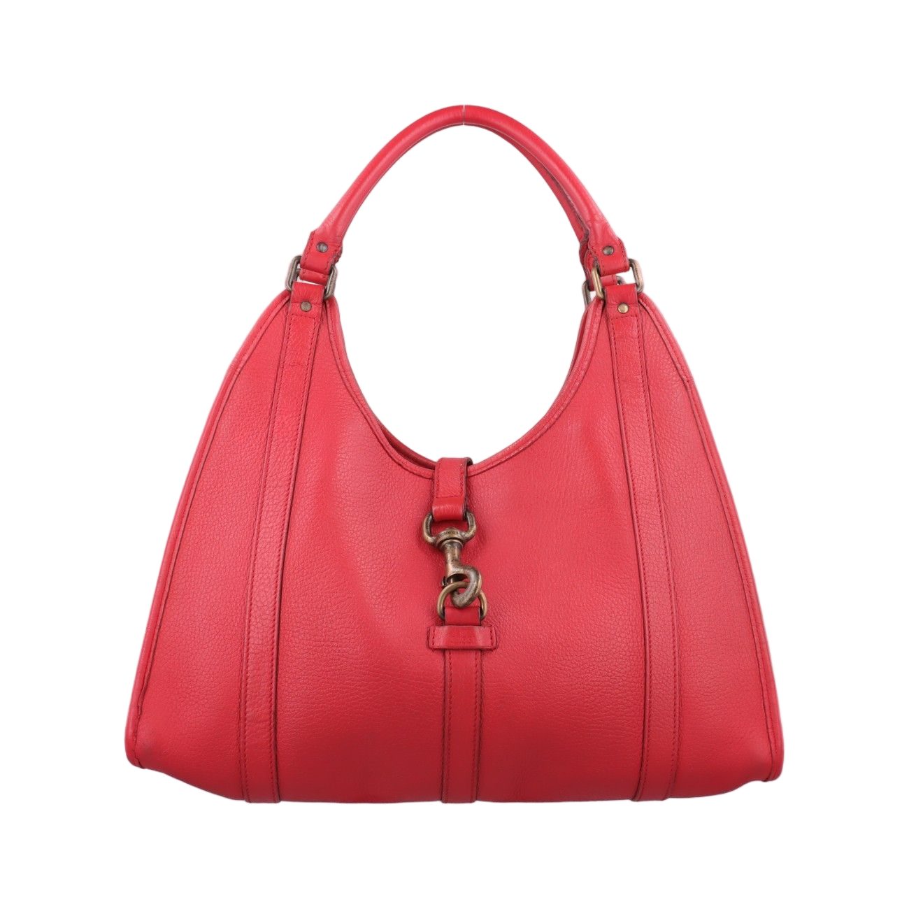 Gucci New Jackie Red Leather Handbag