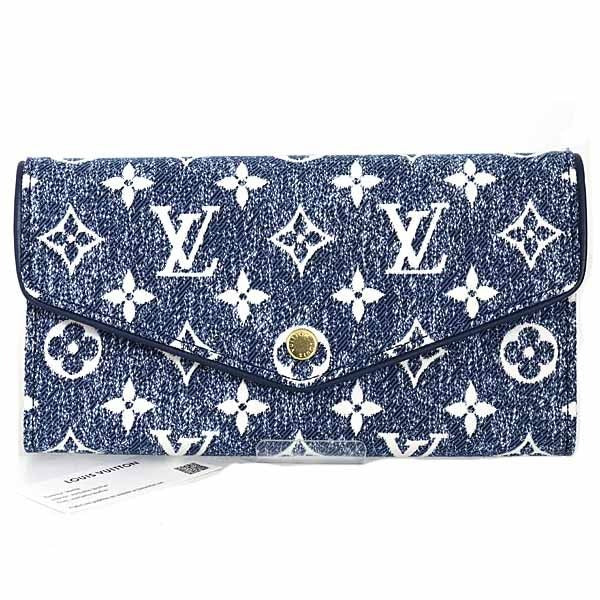 Louis Vuitton Portefeuille Sarah Long Wallet Monogram Jacquard Denim
