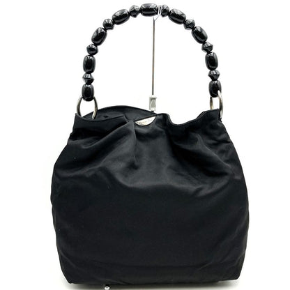 DIOR Handbag Black Maris Pearl Handbag Nylon Women
