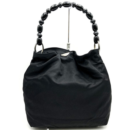 DIOR Handbag Black Maris Pearl Handbag Nylon Women