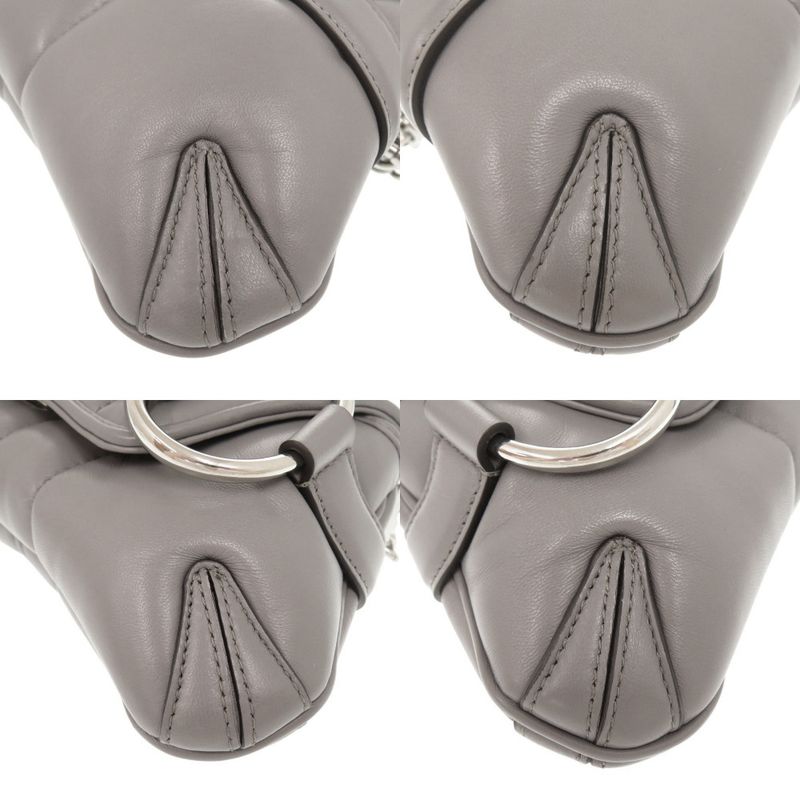 Gucci Horsebit 764339 Leather Gray Shoulder Bag 1515 Gucci