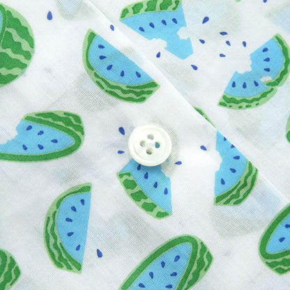 Hermes Watermelon Pattern Size 37 Cotton Multicolor Long Sleeve Shirt 1672