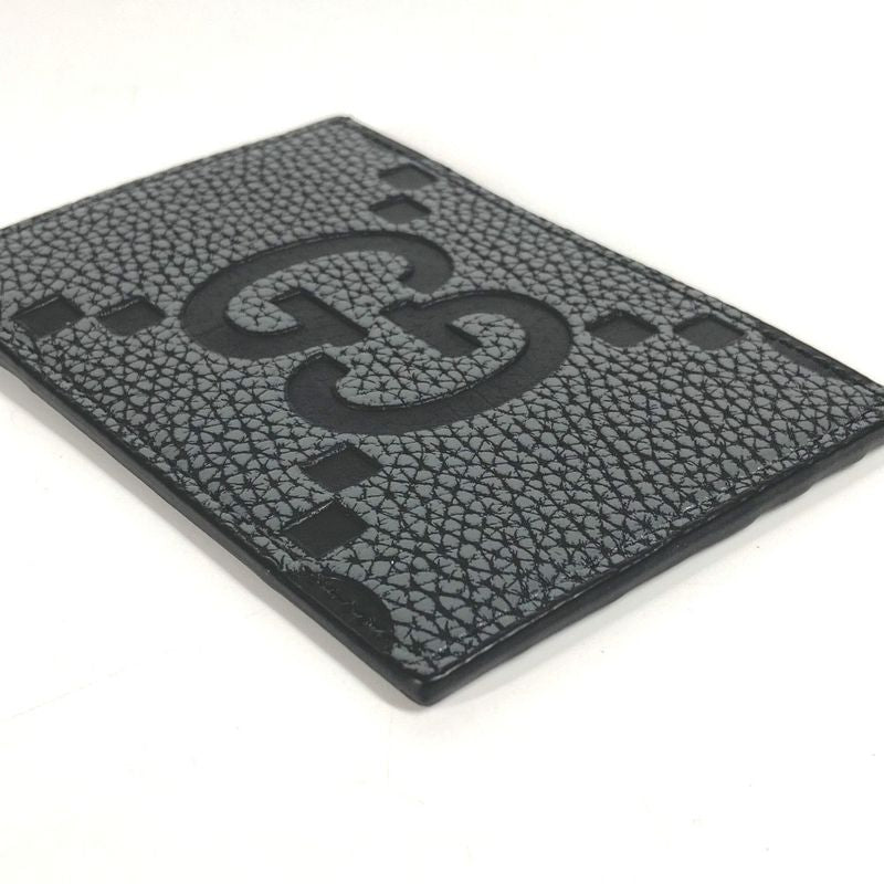 Gucci Card Case Aaece Card Case Logo Maxi GG 812681 Gray