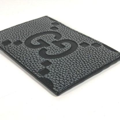 Gucci Card Case Aaece Card Case Logo Maxi GG 812681 Gray