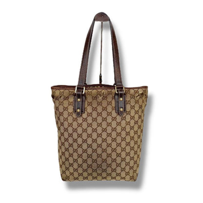 Gucci Tote Bag GG Canvas Mushroom Embroidery Mushroom Charm Shoulder A4 Horsebit