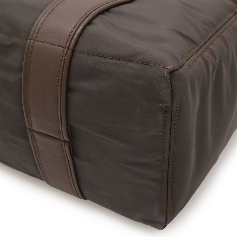 Hermes Acapulco PM Tote PM Tote Handbag Nylon Leather Brown